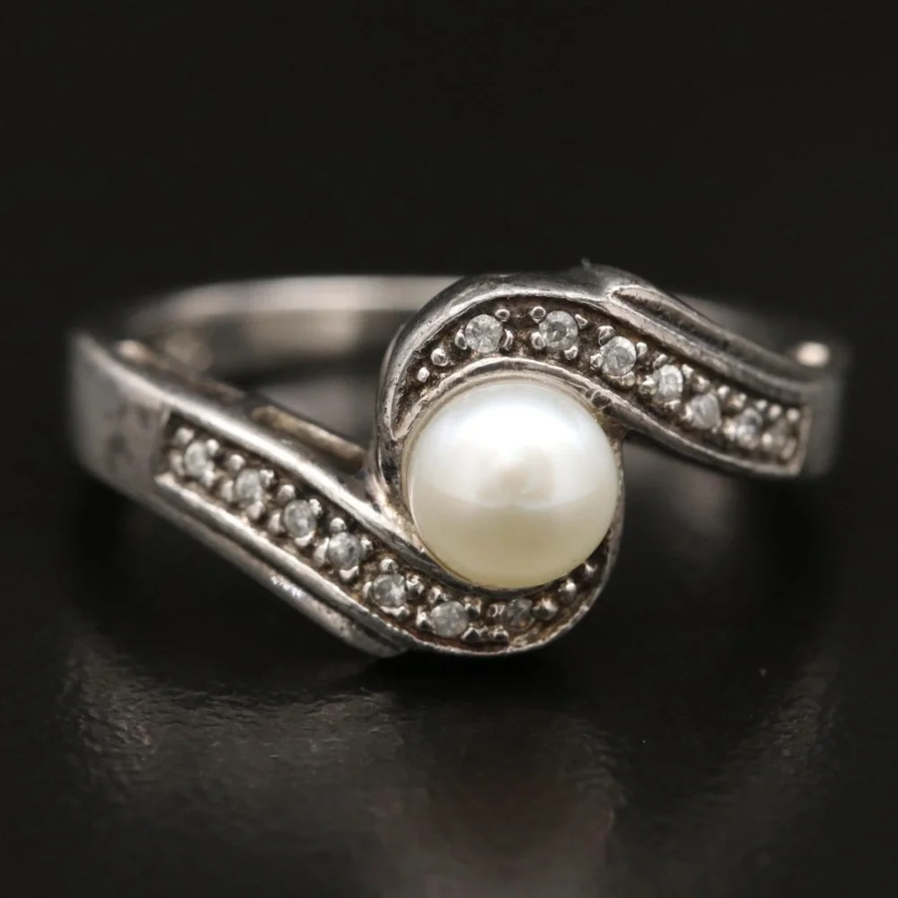 Sterling Silver and Cultured Pearl Ring